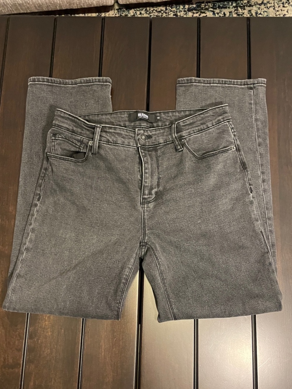 Hudson Charcoal Gray Denim Jeans